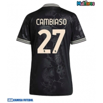 Camisa de Futebol Juventus Andrea Cambiaso #27 Equipamento Alternativo Mulheres 2025-26 Manga Curta